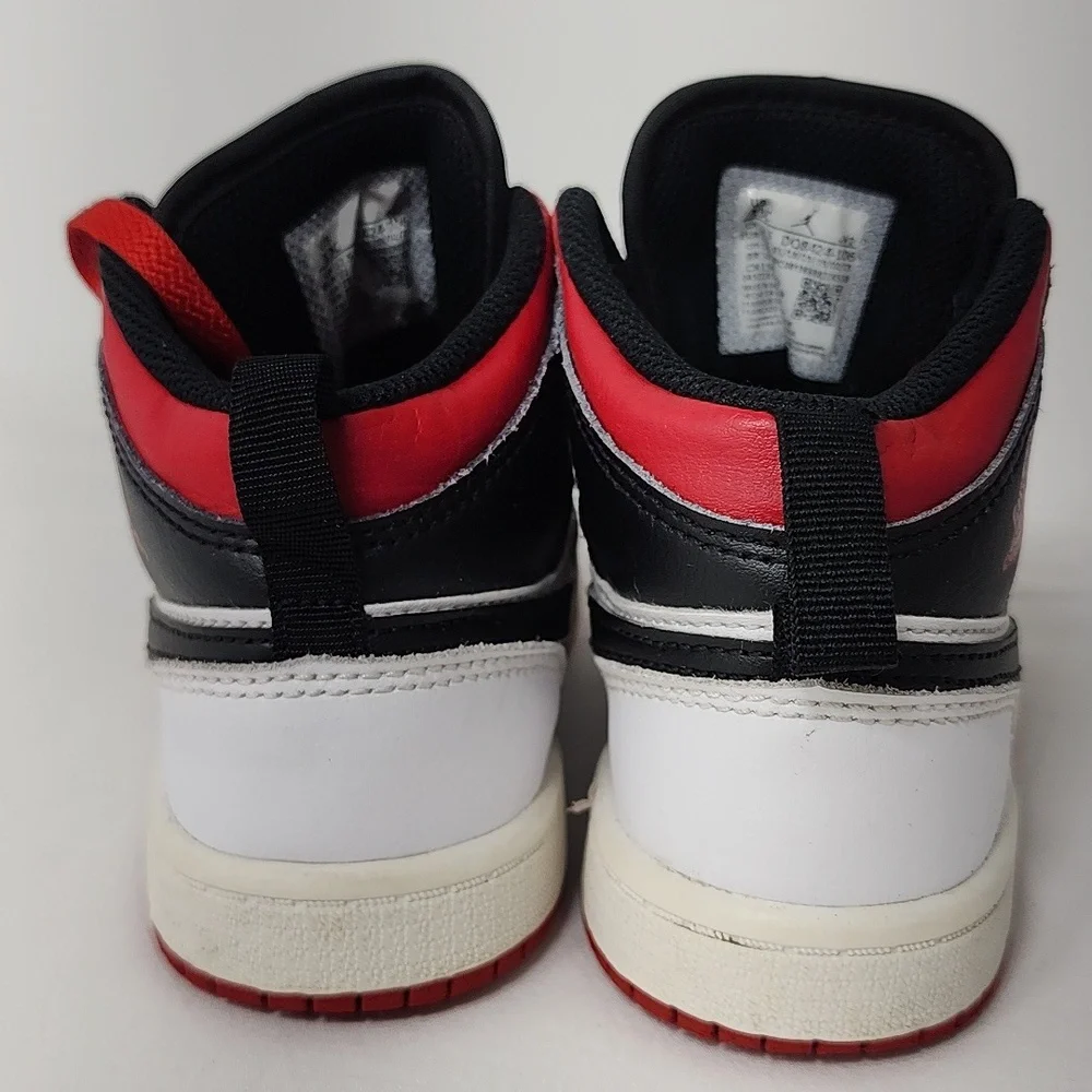 Nike Air Jordan 1‎ Mid Shoes White Gym Red Black DQ8424-106, Size 13C